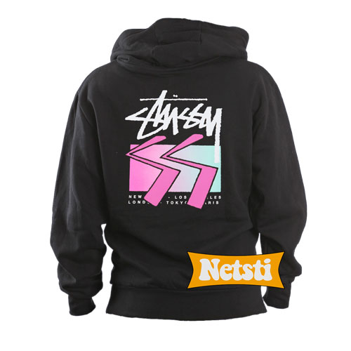 stussy cube logo hoodie sweatshirt